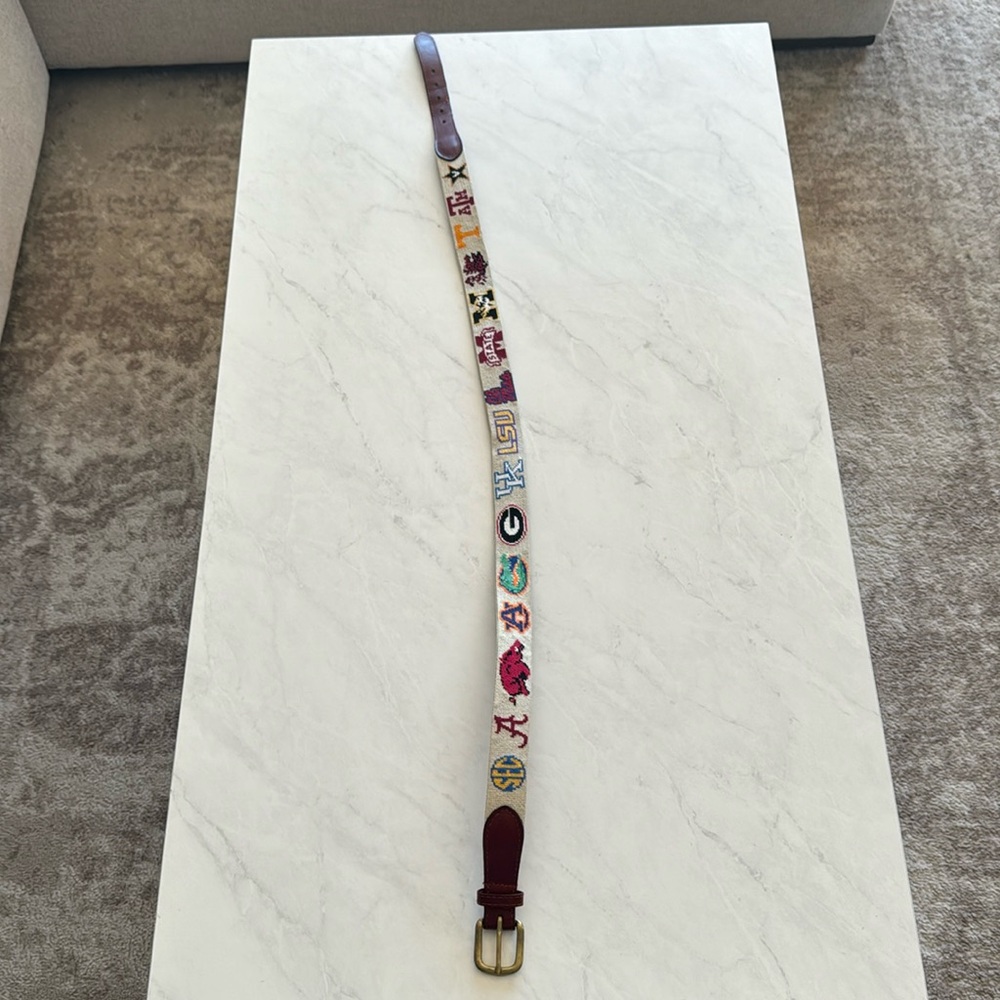 Smithers & Branson Needlepoint Belt - SEC Edition
